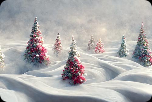 Winter Wonderland Serenity - Elegant Email Stationery Stationery, Backgrounds