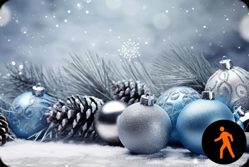 Animated: Icy Blue Elegance - Festive Email Stationery Stationery, Backgrounds