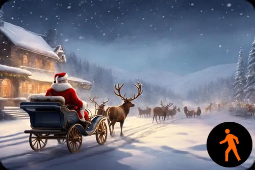 Animated: Santa’s Enchanted Journey - Festive Email Stationery Stationery, Backgrounds