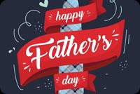 Happy Father's Day Banner Stationery, Backgrounds
