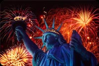 Statue Of Liberty And Fireworks Stationery, Backgrounds