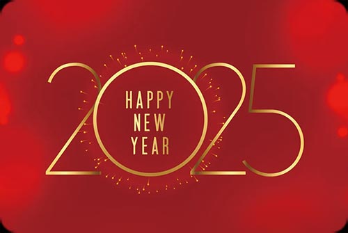 Golden Glow New Year 2025 - Festive Email Stationery Stationery, Backgrounds